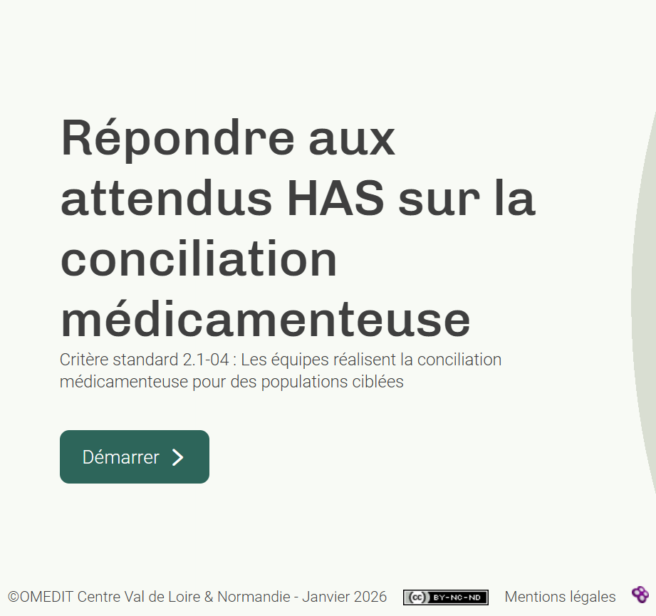 Conciliation médicamenteuse + Certification + E-learning